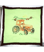 Vtg Hand Sewn John Deere Tractor Cloth Trivet Oven Square Mitt Unusual F... - $14.99
