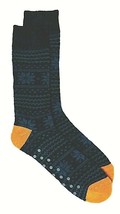 George Men&#39;s Thermal Socks with Blue Snow Flakes Brushed Acrylic 1 Pair New - £9.07 GBP