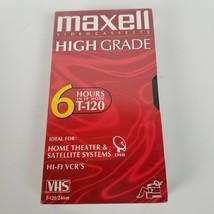 Maxell Premium High Grade 6 Hour T-120 Blank Sealed VHS Tape Video - £3.02 GBP