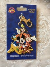 NWT/DISNEY PARKS/FAB FIVE/LANYARD MEDAL/MICKEY/MINNIE/DONALD/GOOFY/PLUTO - £15.72 GBP