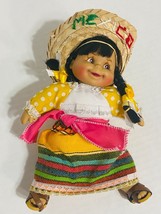 Mexican Souvenir Doll Traditional Costume 10” High Sombrero Dressed Soft Bodied. - £19.70 GBP