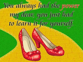 Ruby Red Slippers Shoe Quote The Wizard of Oz Movie Metal Sign - £27.13 GBP