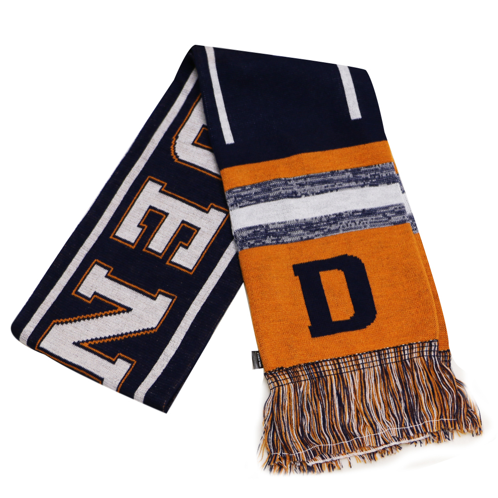 Primary image for Denver City Hunter Adult Size Blending Pattern Winter Knit Scarf Orange/Navy
