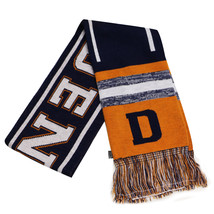 Denver City Hunter Adult Size Blending Pattern Winter Knit Scarf Orange/Navy - £11.95 GBP