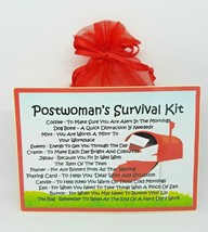 Postwoman&#39;s Survival Kit - Fun, Novelty Gift &amp; Greetings Card / Secret Santa - £6.57 GBP