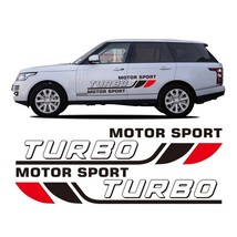  TURBO Design Car Body Decor Stickers And Decals,1 Pair Car Side Skirt DIY Refit - £97.14 GBP