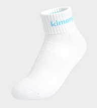 Kimony Women’s Mid Crew Sports Socks 5 Pairs White Blue NWT KSSN501-L1 - $25.11