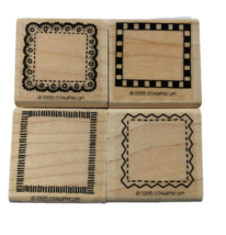 Stampin Up Rubber Stamp Set Borders Mini Picture Frames Squares Card Making - £7.90 GBP