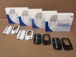 4 lot OEM 2012-2020 VW Volkswagen Beetle Key FOB Cover Skin Black &amp; Whit... - $34.64