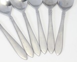 Oneida Jacqueline Simba Oval Soup Spoons 7 3/8&quot; Lot of 6 Stainless - £23.46 GBP