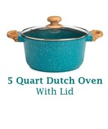 Pioneer Woman ~ TEAL Speckle ~ 5 Quart ~ Dutch Oven w/Lid ~ Cast Aluminum - $64.15 CAD