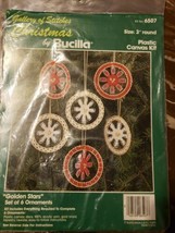 Bucilla Gallery Of Stitches Plastic Canvas Kit Christmas Ornaments Golden Stars - $9.18