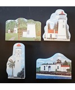 The Cats Meow Village Vintage Lot of 4 Historic Lighthouses Point No Point - $38.59