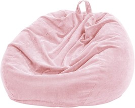 The Nobildonna 3 Foot Bean Bag Chair Cover (Pink) Is Made Of Washable, P... - $624.36 MXN