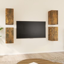 TV Cabinets 4 pcs Smoked Oak 30.5x30x60 cm Engineered Wood - £75.95 GBP