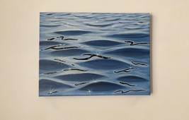 Original Seascape Painting, 12X16&quot;, Ocean Wave Wall Decor, Deep Water Home Decor - £140.80 GBP