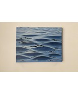 Original Seascape Painting, 12X16&quot;, Ocean Wave Wall Decor, Deep Water Ho... - £141.06 GBP