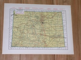 1943 Vintage Wwii Map Of Colorado / Connecticut - £21.53 GBP