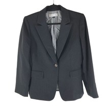 Tahari Arthur S Levine Womens Blazer One Button Notch Lapel Pinstripe Black 8 - £11.39 GBP