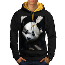 Wellcoda Giant Panda Bear Mens Contrast Hoodie, Jungle Life Casual Jumper - £31.73 GBP