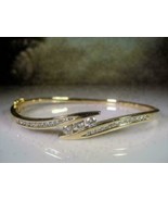 4.00Ct Round Cut VVS1/D Diamond Vintage Bangle Bracelet 14K Yellow Gold ... - £167.76 GBP