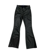 HOLLISTER Women&#39;s Black High Rise Flare Faux Leather Pleather Pants 26x2... - $16.63 CAD