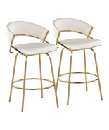 LumiSource Gold Bar Stools (Set of 2) - $7,871.04 MXN