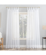 Emily Sheer Voile Tab Top Curtain Panel, 59&quot; X 95&quot;, White - $18.94 CAD