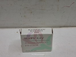 Mary Kay powder perfect eye color blackest black black onyx 4994 - $9.89