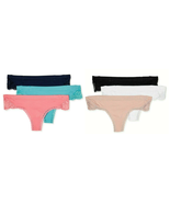6 Pair Womens Thong Panty Size XXL 9 White Black Beige Blue Peach Lace NEW - £5.53 GBP
