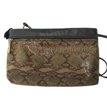 Animal Print Leather Crossbody Bag Handbag Clutch Snake Reptile Vintage 90s 80s - £22.13 GBP