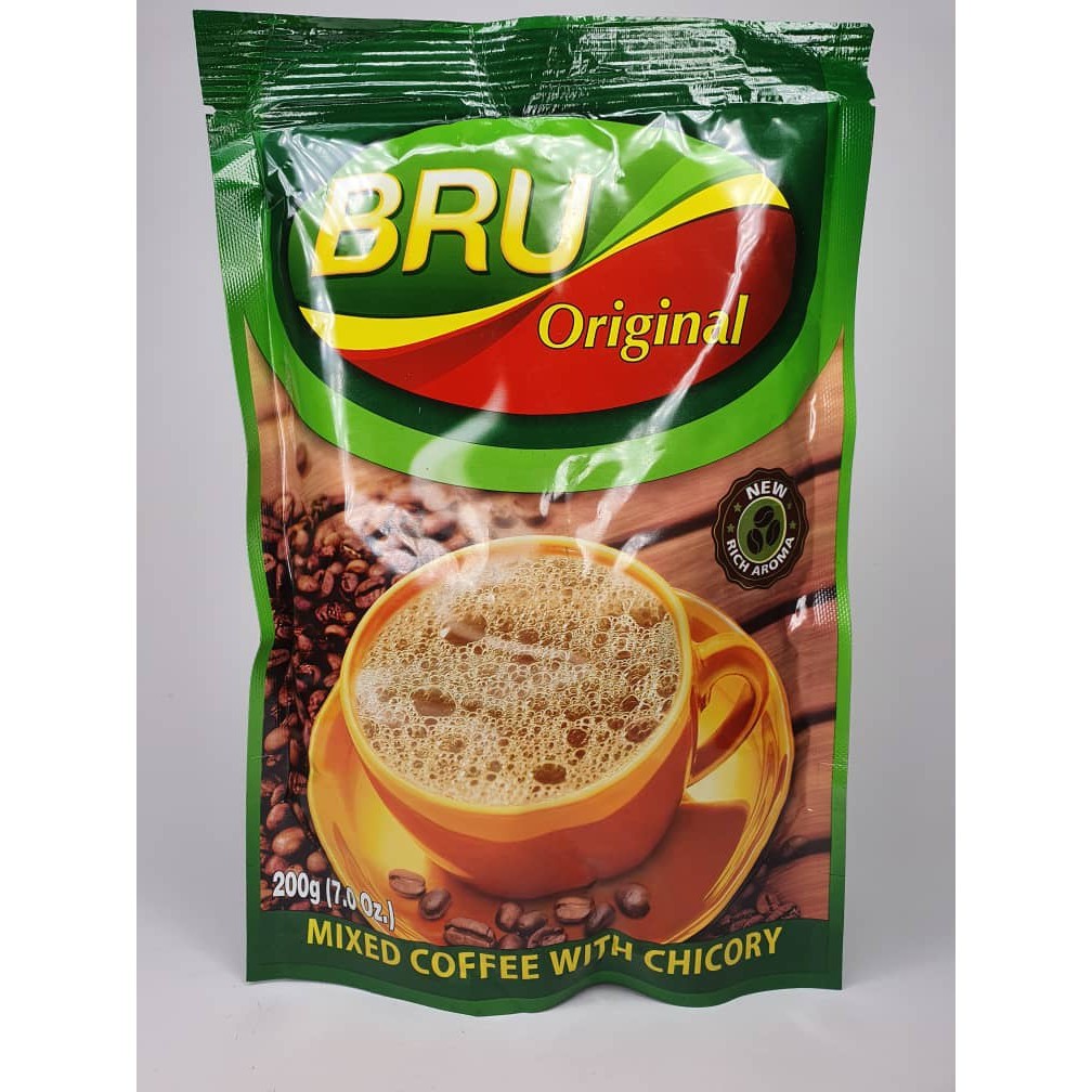 BRU COFFEE MIXED WITH CHICORY ORIGINAL 200GM 1 PACKET - $19.99