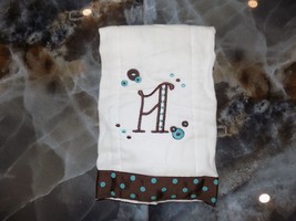 Personalized Initial Burp Cloth Diaper Letter &quot;A&quot; NEW - £14.58 GBP