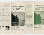 Shady Shores &amp; Lakeside Resort Brochures Hackensack Minnesota 1950&#39;s - $21.84