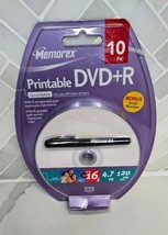 Memorex 10pk Printable DVD-R Blister - Marker 120min - Brand New Sealed - $12.72