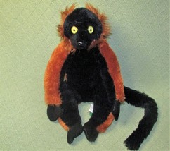 Wild Republic Lemur Red Ruffed 12&quot; Plush Stuffed Animal Toy Tan Black Long Tail - £17.98 GBP
