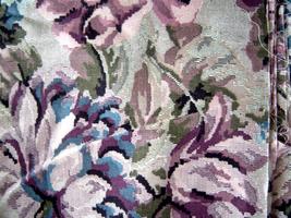 Vintage Cotton Printed Tapestry Floral Fabric Pinks Blues Cranston New - £18.35 GBP