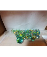 Glass Cat&#39;s Eye Marbles Blue, Orange &amp; Yellow &amp; 17 other(1 Shooter &amp; 40 ... - €25,51 EUR