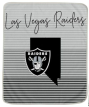 Las Vegas Raiders State Stripes Larger Soft Plush Throw Blanket Licensed Merch - £17.19 GBP