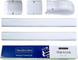 DuctlessAire White Paintable Mini Split Line Set Cover Kit White  3&quot; x 7... - $19.00