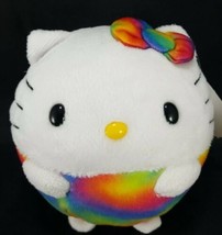 Hello kitty Beanie Ballz Rainbow Plush Stuffed Animal Toy Doll Sanrio So... - $13.85