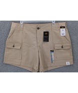 Lee Plus Flex to Go Short Womens SZ 22W Medium MidRise Beige Khaki Macra... - £15.97 GBP