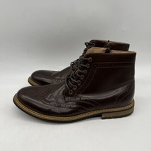 Bruno Marc Bergen 01 Brown Leather Wingtip Shoes Boots - Men&#39;s Size 9 - $19.80