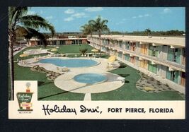 HOLIDAY INN at FORT PIERCE FL * POOL Building Trees chrome postcard not ... - $5.45
