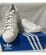 Adidas Superstar W Leather Sneakers Shoes Triple White FV3285 Women&#39;s Sz... - $83.20 CAD