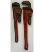 LOT Used Ridgid 18” &amp; 14&#39;&#39; pipe wrenches Ridge Tool Co USA Vintage Tool ... - $738.69 MXN