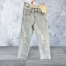 Levi’s High Rise Ankle Straight Distressed Blue Jeans Size Girls 6R - £11.97 GBP