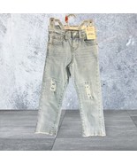Levi’s High Rise Ankle Straight Distressed Blue Jeans Size Girls 6R - £11.97 GBP