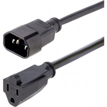 Startech 1415R-3F-POWER-CORD 3FT (1M) 18AWG AC POWER EXTENSION CABLE; PO... - $29.96