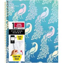 Five Star Wide Ruled Notebook 80ct Peacock School Supplies - €1,73 EUR Five Star Wide Ruled Notebook 80ct Peacock School Supplies - €1,73 EUR